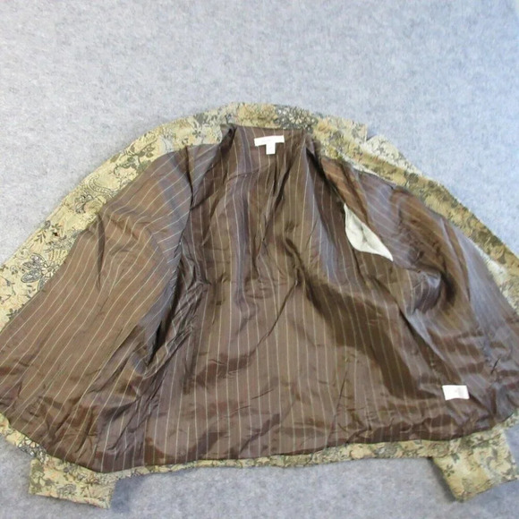 Coldwater Creek Womens Blazer Jacket W 18 Beige Chenille Tapestry Office  568 - Picture 8 of 13